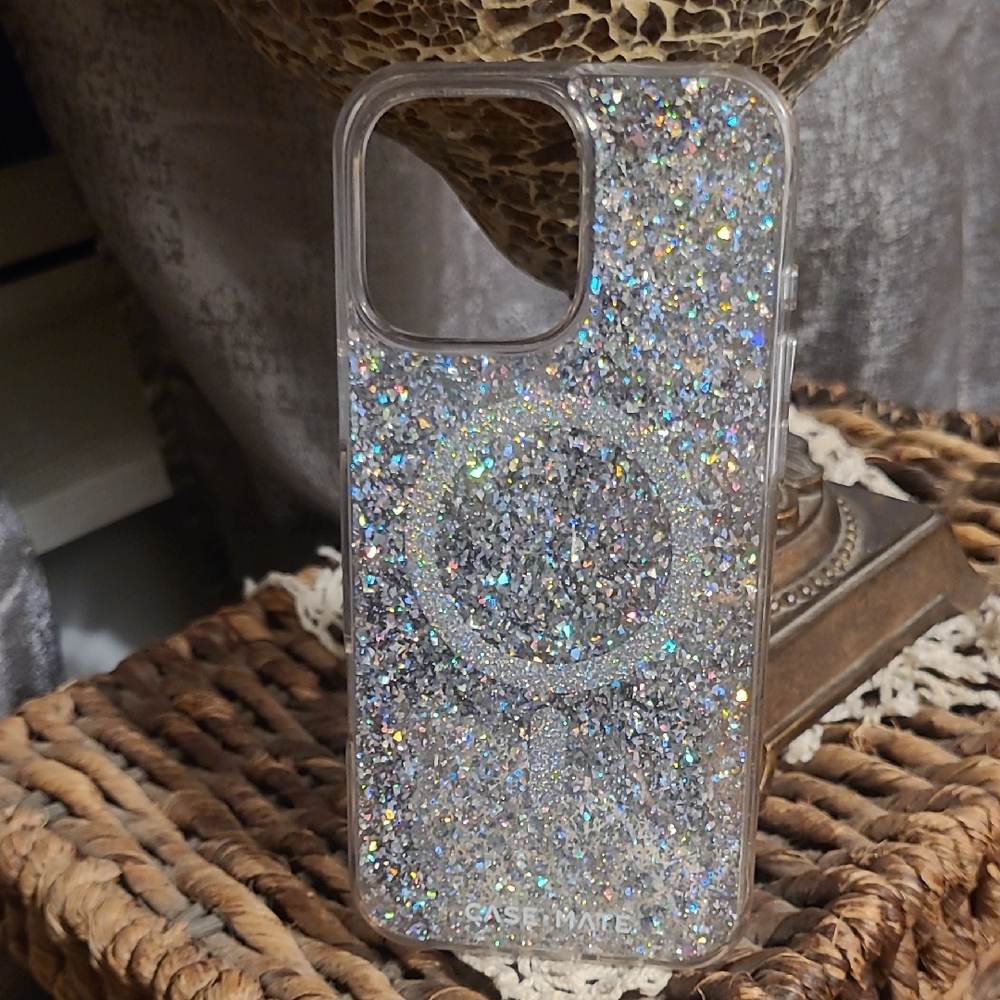 Case-Mate Sparkling Glitter Phone Case - Silver